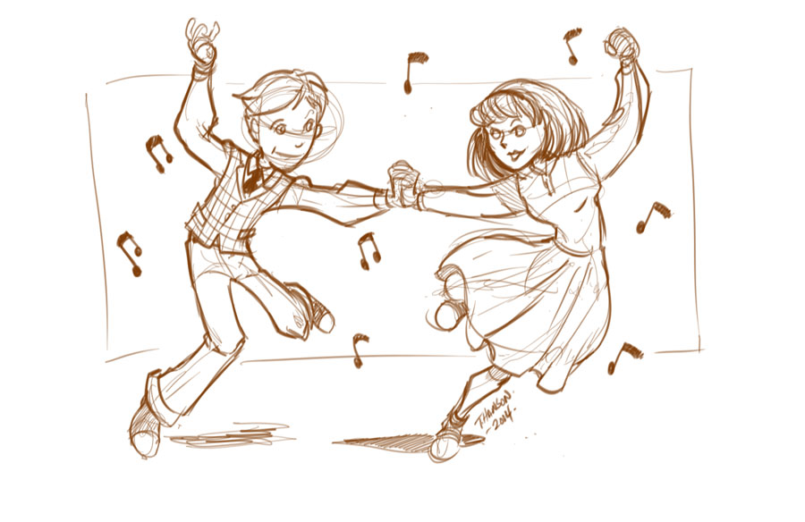 Swing dancers